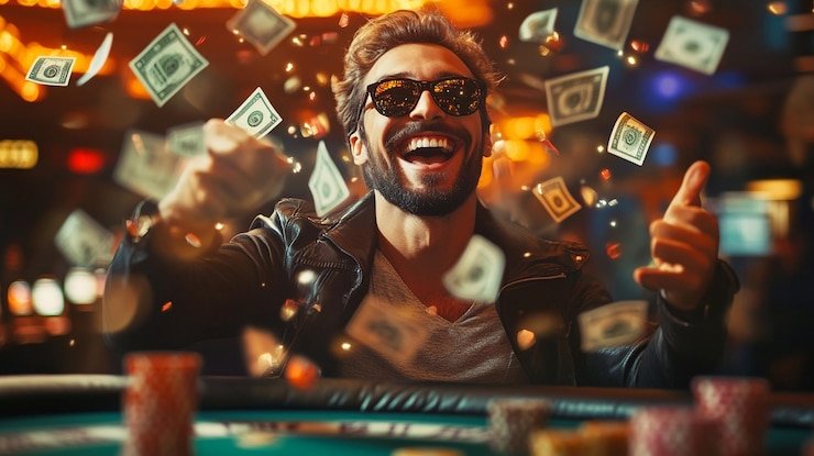 Live Bandar Poker dealer and player cards on grafik sgp studio table
